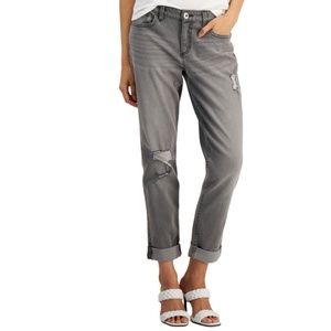 NWT Mid Rise Ripped Straight-Leg Jeans size 2